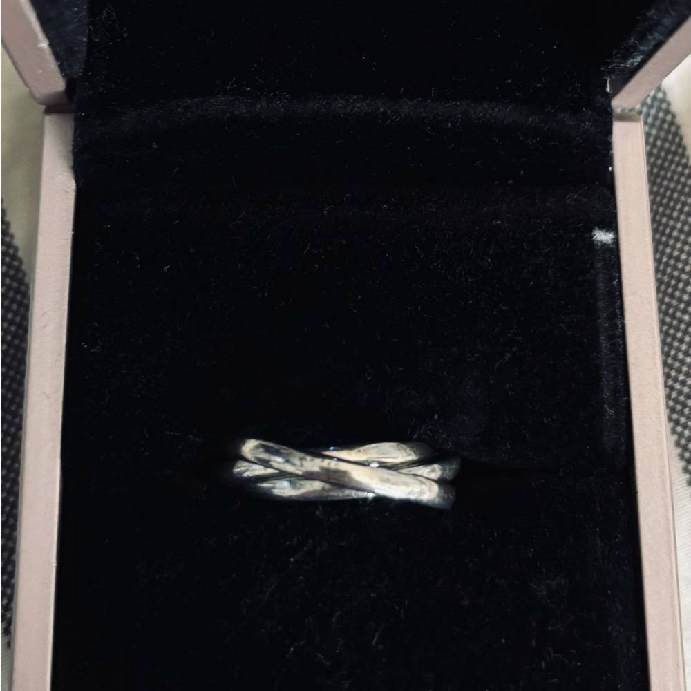 90s Sterling Silver Twisted Band Ring